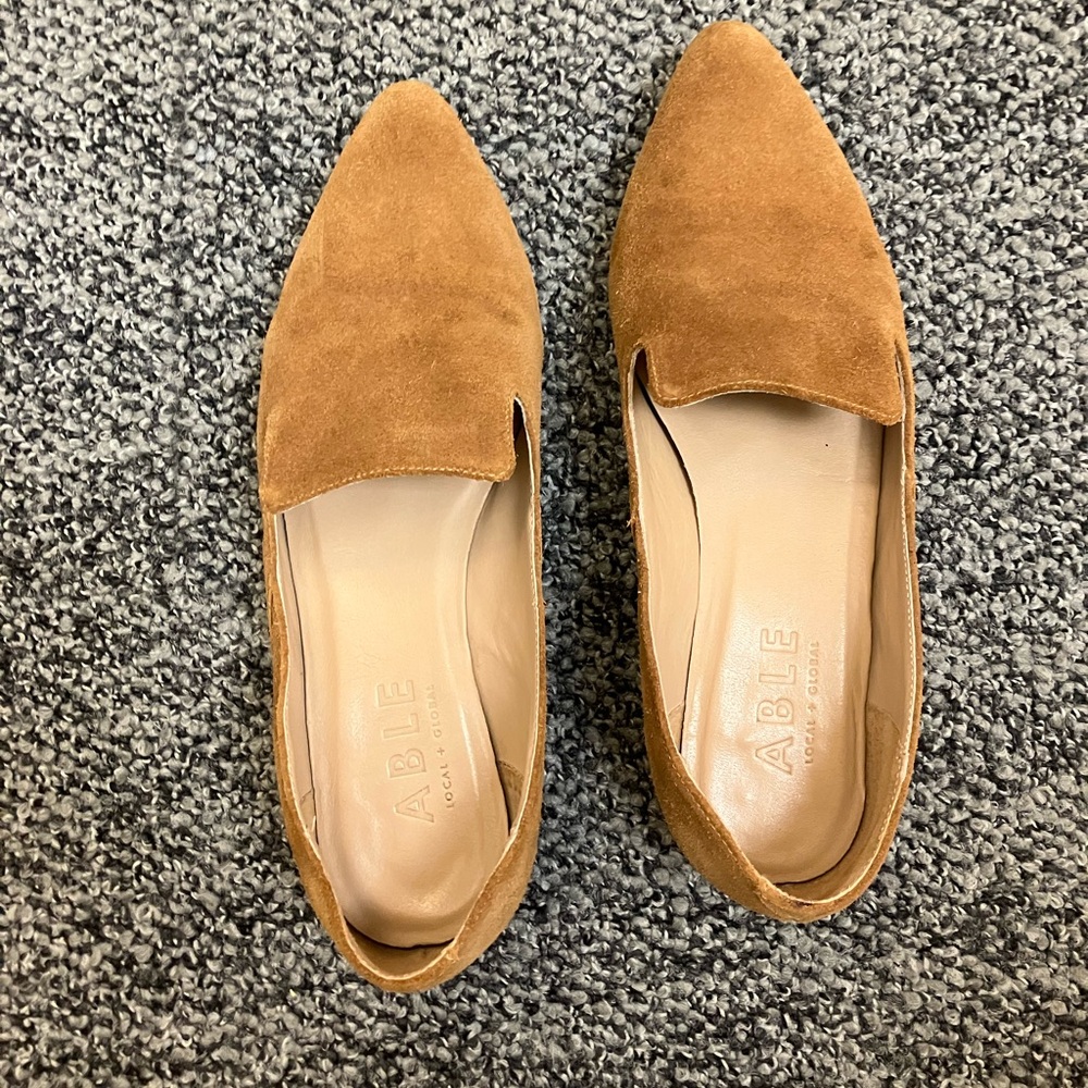Able Tan Leather Upper Shoes Size 7M